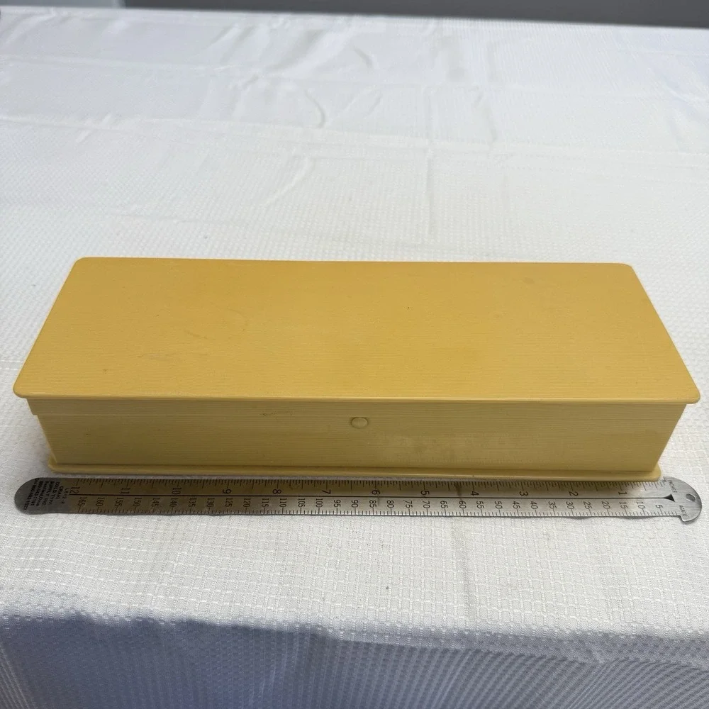 Vintage French Ivory Celluloid Vanity Set Brush Pick Toothbrush Box Set Bathroom